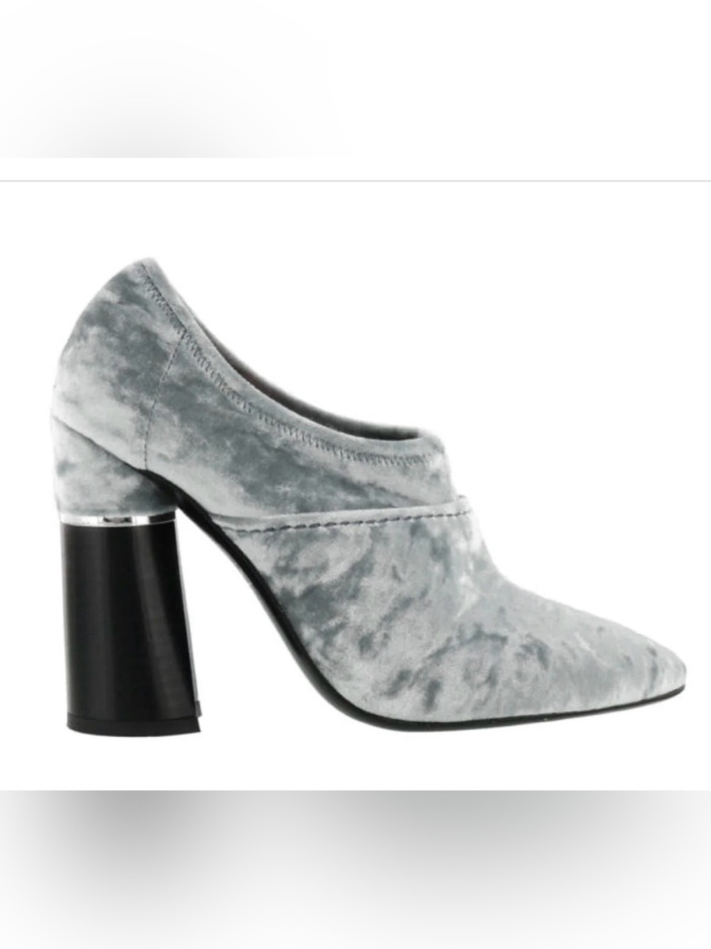 NWT 3.1 Phillip Lim Kyoto Stretch Gray/Silver Velvet Ankle Boots Dust Bag w/Box - Picture 3 of 13
